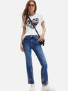 Desigual Modré dámské flared fit džíny Desigual Nicole