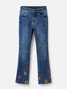 Desigual Modré dámské flared fit džíny Desigual Nicole