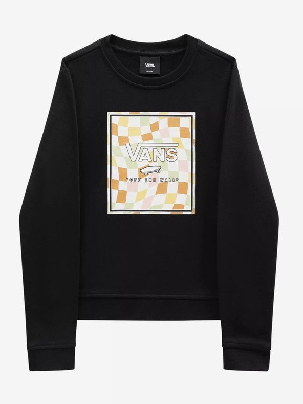 Vans Černá holčičí mikina VANS Wavy Check Box Logo