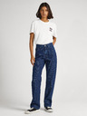 Pepe Jeans Modré dámské pruhované džíny Pepe Jeans Robyn Stripe