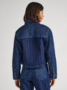 Pepe Jeans Modrá dámská proužkovaná džínová bunda Pepe Jeans Mika Stripe