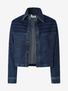 Pepe Jeans Modrá dámská proužkovaná džínová bunda Pepe Jeans Mika Stripe