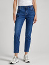 Pepe Jeans Modré dámské zkrácené straight fit Jeans Pepe Jeans