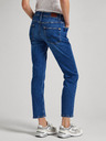 Pepe Jeans Modré dámské zkrácené straight fit Jeans Pepe Jeans