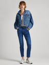 Pepe Jeans Modré dámské zkrácené straight fit Jeans Pepe Jeans