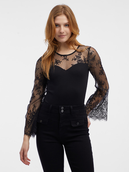 Orsay Černé dámské krajkové body ORSAY