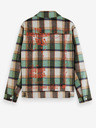 Scotch & Soda Hnědo-zelená pánská košilová bunda s příměsí vlny Scotch & Soda