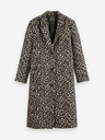 Scotch & Soda Hnědý dámský zimní kabát s leopardím vzorem Scotch & Soda