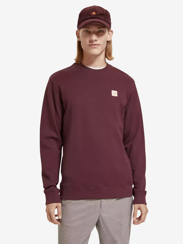 Scotch & Soda Vínová pánská mikina Scotch & Soda