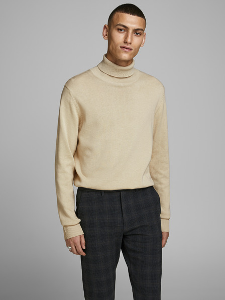 Jack & Jones Béžový pánský rolák Jack & Jones Emil
