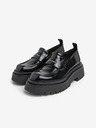 Pepe Jeans Černé dámské lesklé mokasíny Pepe Jeans Queen Oxford