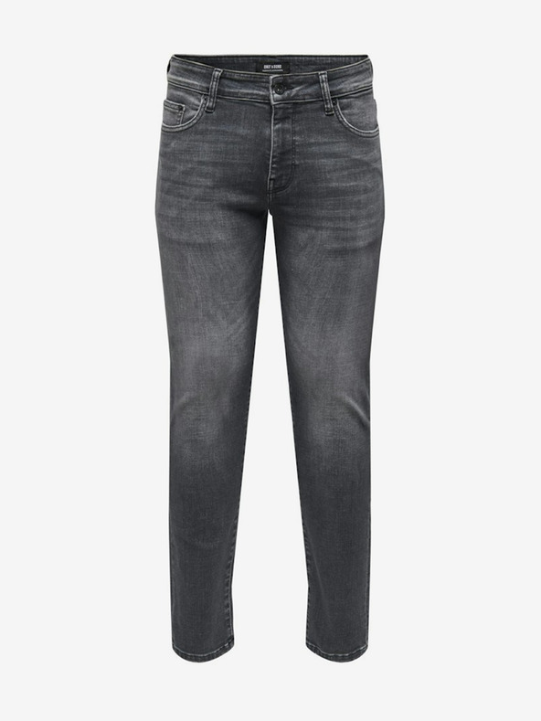 ONLY & SONS Šedé pánské slim fit džíny ONLY & SONS Loom