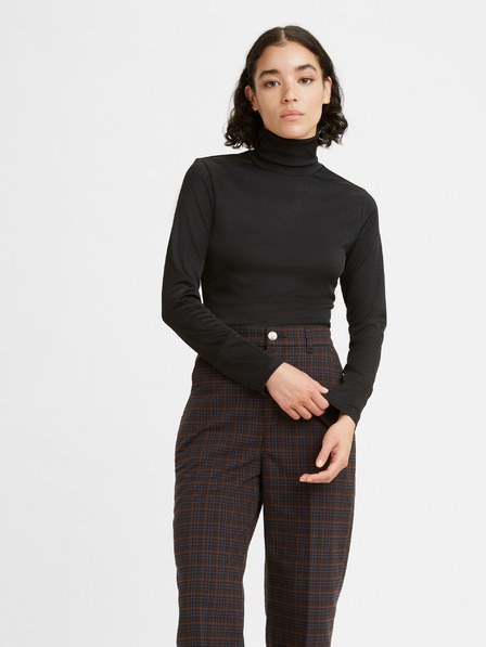 Levi's® Černé dámské žebrované tričko s rolákem Levi's® Oriel