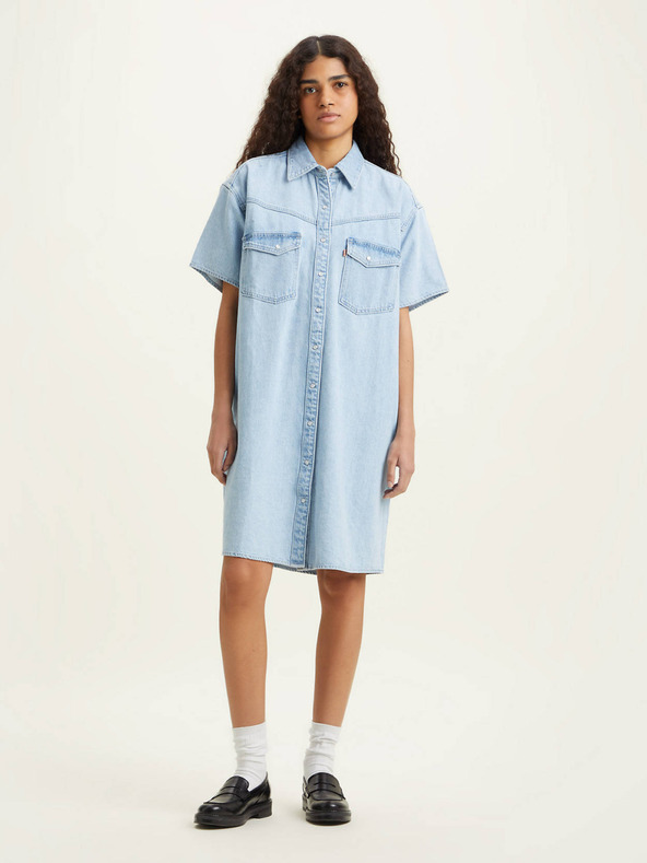 Levi's® Světle modré džínové košilové šaty Levi's® Elowen Western
