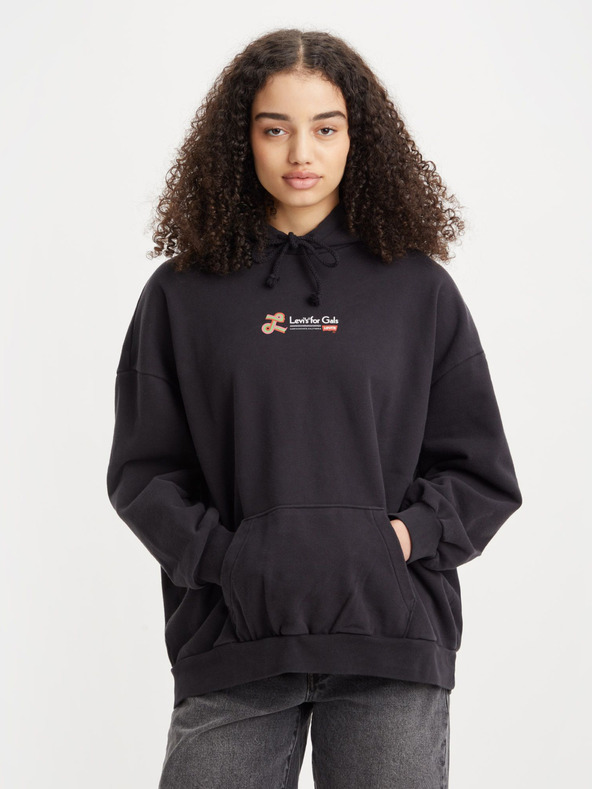 Levi's® Černá dámská mikina s kapucí Levi's® For Gals