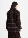 Levi's® Tmavě hnědý dámský kostkovaný kabát s příměsí vlny Levi's® Off Campus Wooly Coat