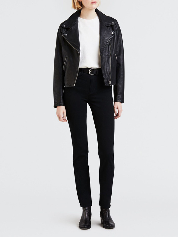 Levi's® Černé dámské straight fit džíny Levi's® 724