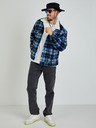 Levi's® Modrá pánská kostkovaná košilová bunda s příměsí vlny Levi's®
