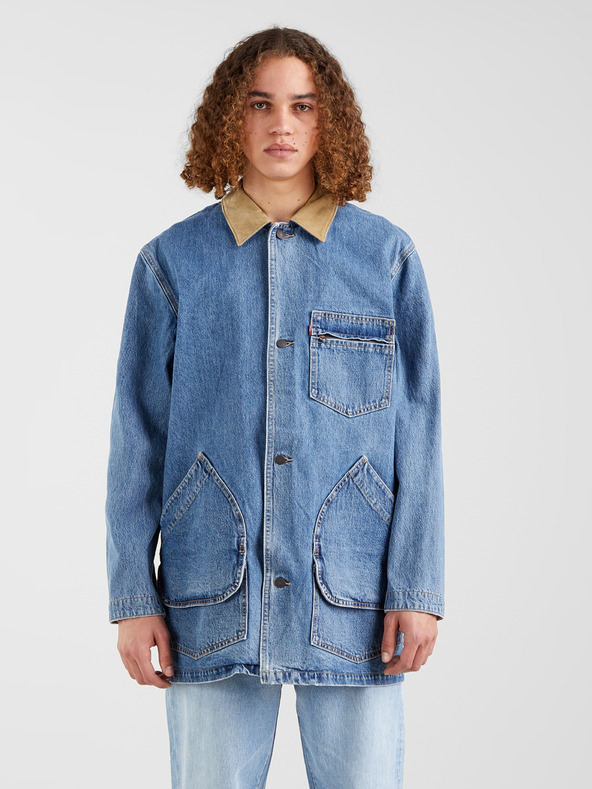Levi's® Modrá pánská prodloužená džínová bunda Levi's® Brisbane Chore