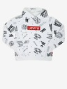 Levi's® Bílá dětská vzorovaná mikina s kapucí Levi's®