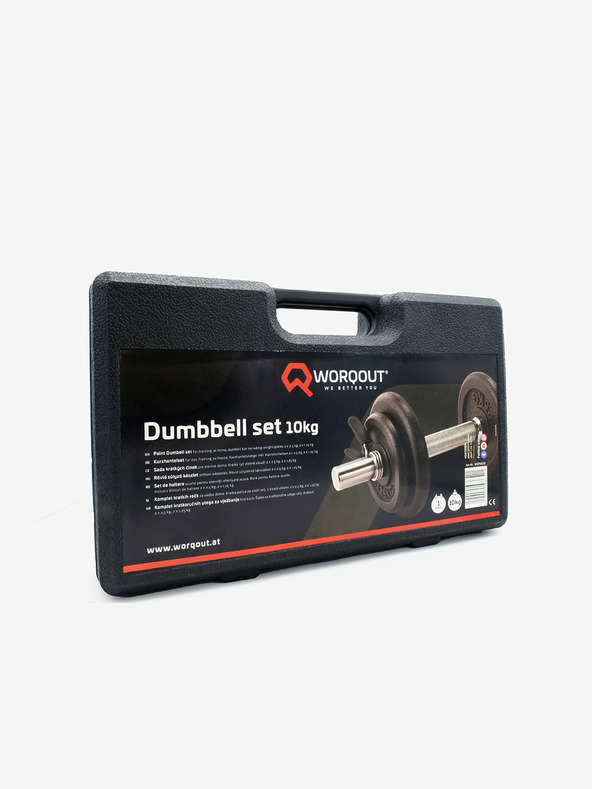 Worqout Černá sada krátkých činek Worqout Paint Dumbell Set