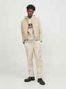 Jack & Jones Krémová pánská mikina s kapucí Jack & Jones Map