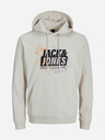 Jack & Jones Krémová pánská mikina s kapucí Jack & Jones Map