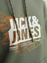 Jack & Jones Zelená pánská mikina s kapucí Jack & Jones Map