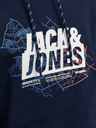 Jack & Jones Tmavě modrá pánská mikina s kapucí Jack & Jones Map