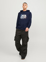 Jack & Jones Tmavě modrá pánská mikina s kapucí Jack & Jones Map