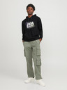 Jack & Jones Černá pánská mikina s kapucí Jack & Jones Map