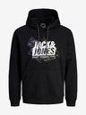 Jack & Jones Černá pánská mikina s kapucí Jack & Jones Map