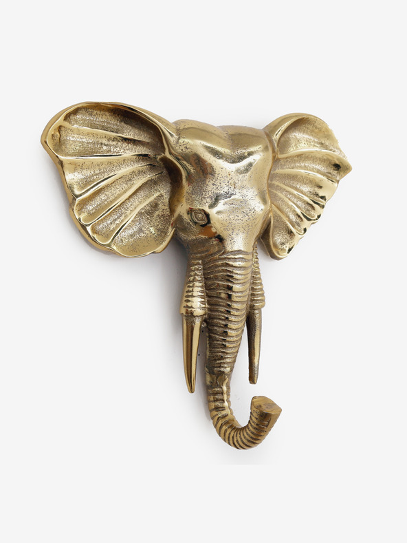 SIFCON Dekorační nástěnný háček ve zlaté barvě SIFCON Elephant
