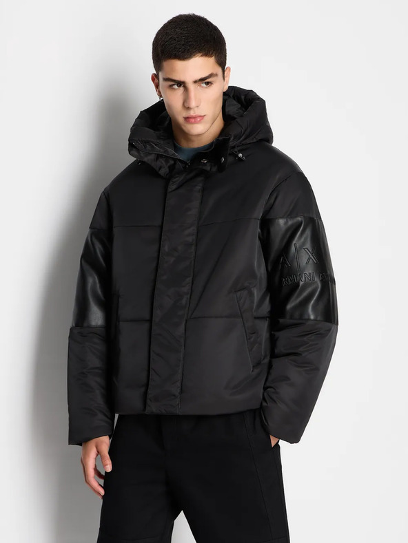 Armani Exchange Černá pánská zimní bunda Armani Exchange