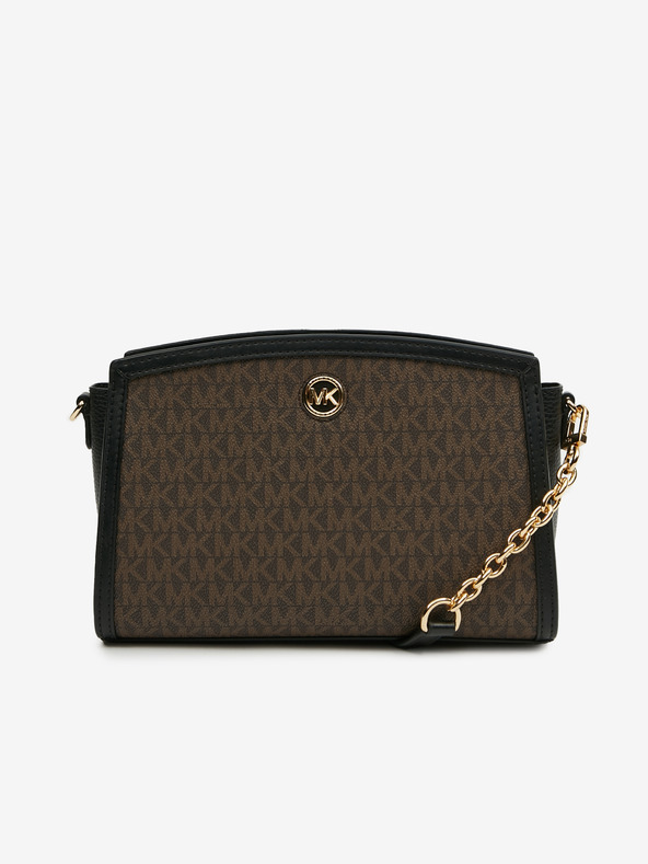 Michael Kors Tmavě hnědá dámská vzorovaná crossbody kabelka Michael Kors