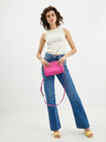 Michael Kors Tmavě růžová dámská kožená crossbody kabelka Michael Kors
