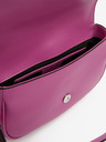 Karl Lagerfeld Tmavě růžová dámská kožená crossbody kabelka KARL LAGERFELD Shooting Stars