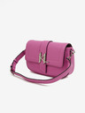 Karl Lagerfeld Tmavě růžová dámská kožená crossbody kabelka KARL LAGERFELD Shooting Stars