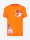Armani Exchange Oranžové pánské tričko Armani Exchange