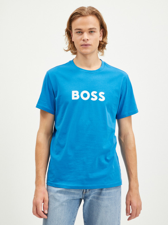 BOSS Modré pánské tričko Hugo Boss