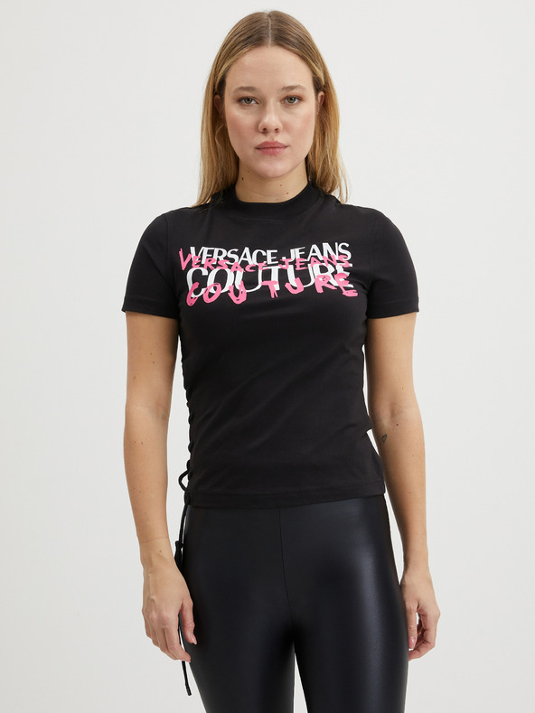Versace Jeans Couture Černé dámské tričko Versace Jeans Couture