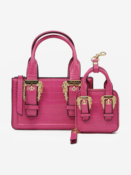 Versace Jeans Couture Tmavě růžová dámská kabelka s pouzdrem Versace Jeans Couture
