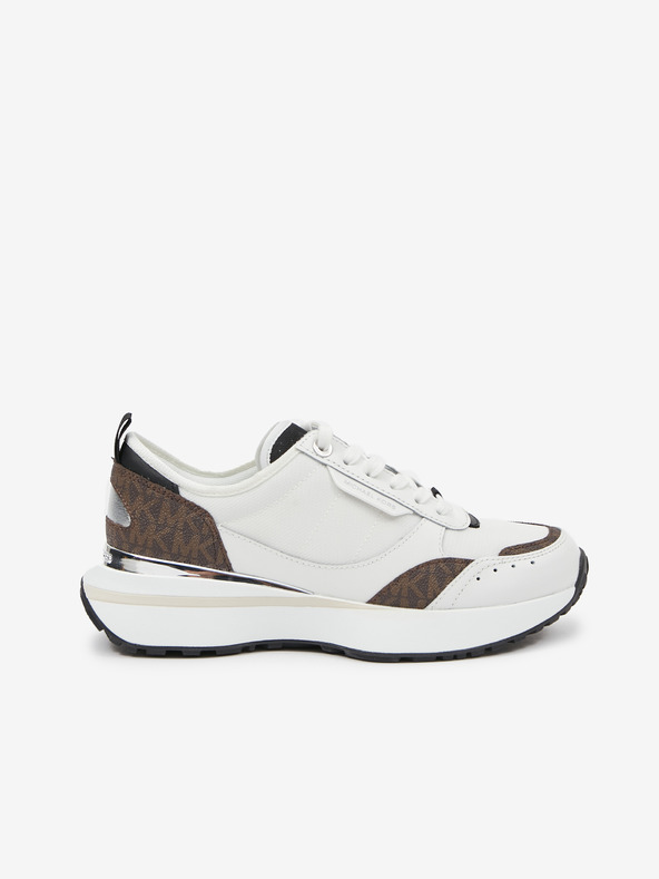 Michael Kors Hnědo-bílé dámské tenisky Michael Kors Flynn Trainer