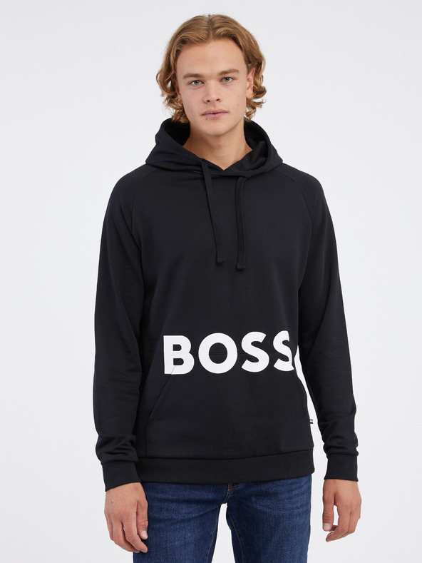 BOSS Černá pánská mikina s kapucí BOSS