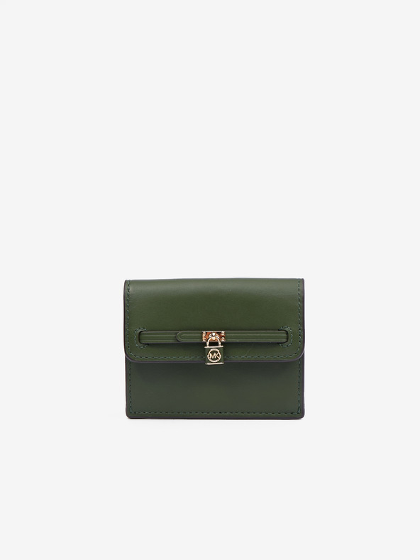 Michael Kors Tmavě zelená dámská kožená peněženka Michael Kors