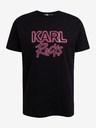 Karl Lagerfeld Černé pánské tričko KARL LAGERFELD