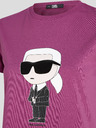 Karl Lagerfeld Fialové dámské tričko KARL LAGERFELD