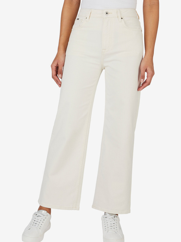 Pepe Jeans Krémové dámské wide fit džíny Pepe Jeans