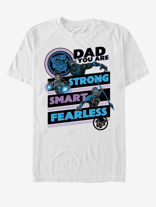 ZOOT.Fan Bílé unisex tričko ZOOT.Fan Marvel Panther Dad