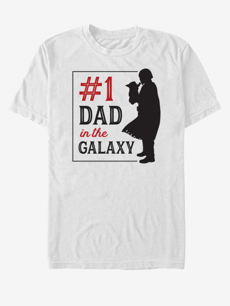 ZOOT.Fan Bílé unisex tričko ZOOT.Fan Star Wars Mando Silhouette